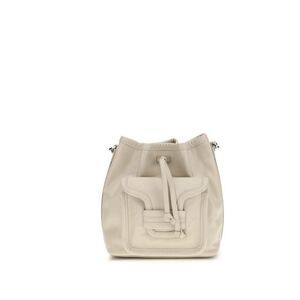 Pierre Hardy Calf Leather Bucket Bag Women Beige Bags